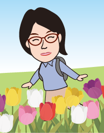 お花畑を駆ける田母神理事