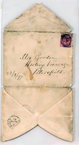 Gordon夫人宛手紙④の封筒の画像
