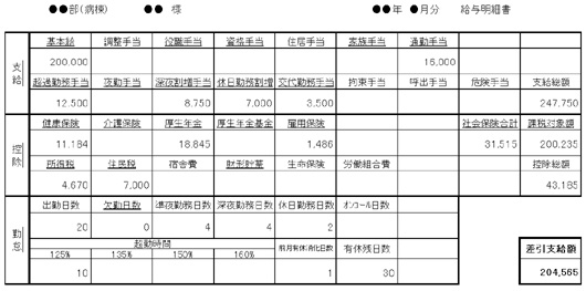 5分で分かる給与明細 日本看護協会