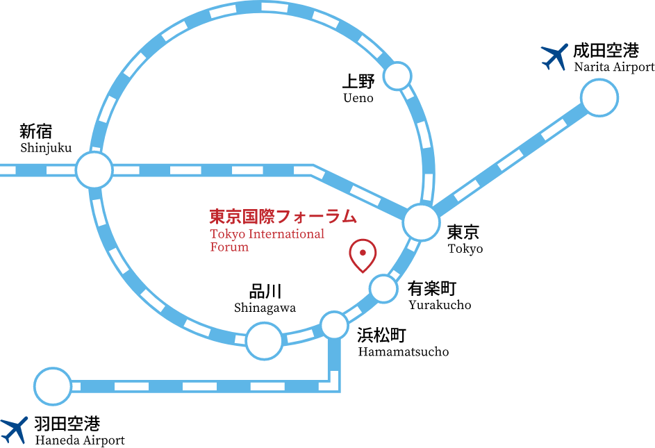 空港からの路線図